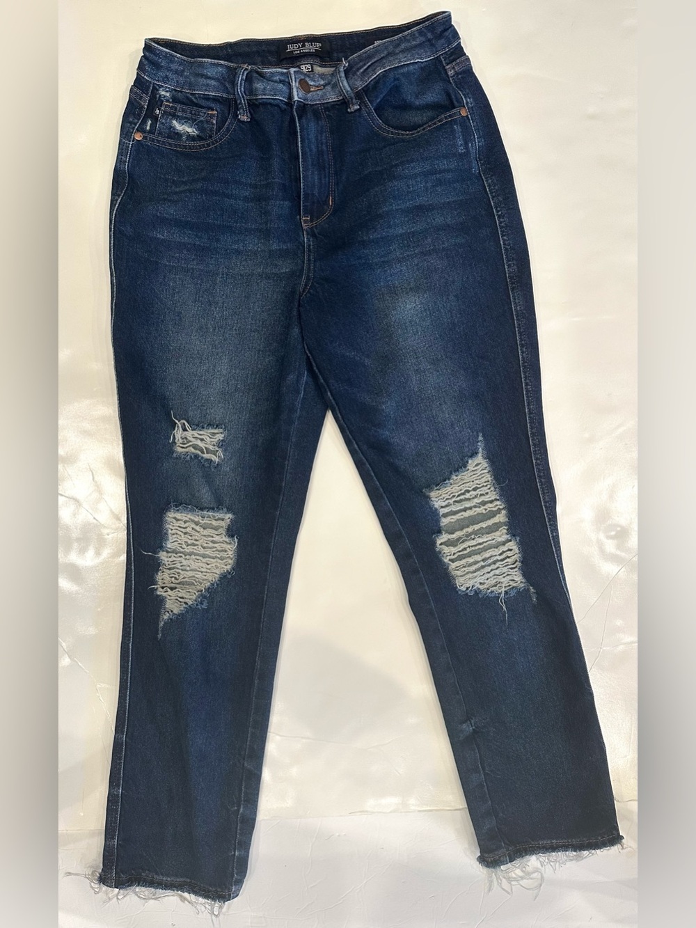 Judy Blue Ladies Straight Fit Jeans Dark Blue Size 9/29
